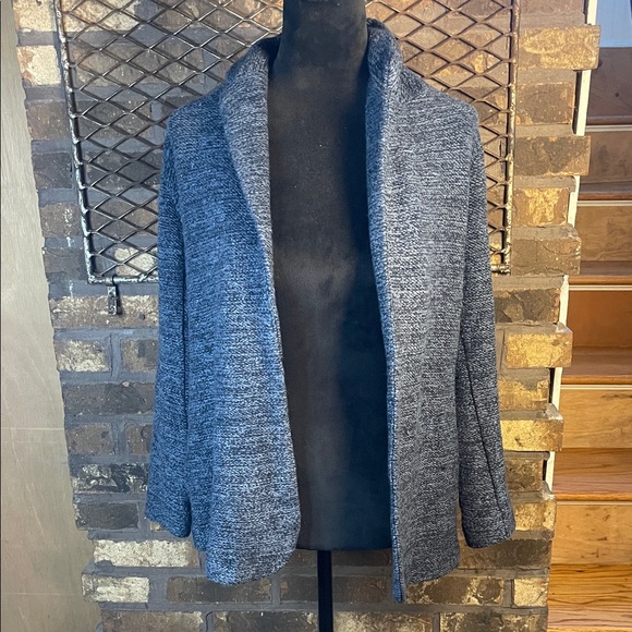 Simply Vera Vera Wang Jackets & Blazers - Simply Vera Vera Wang Navy Blue Space Dye Cotton Blend Blazer S